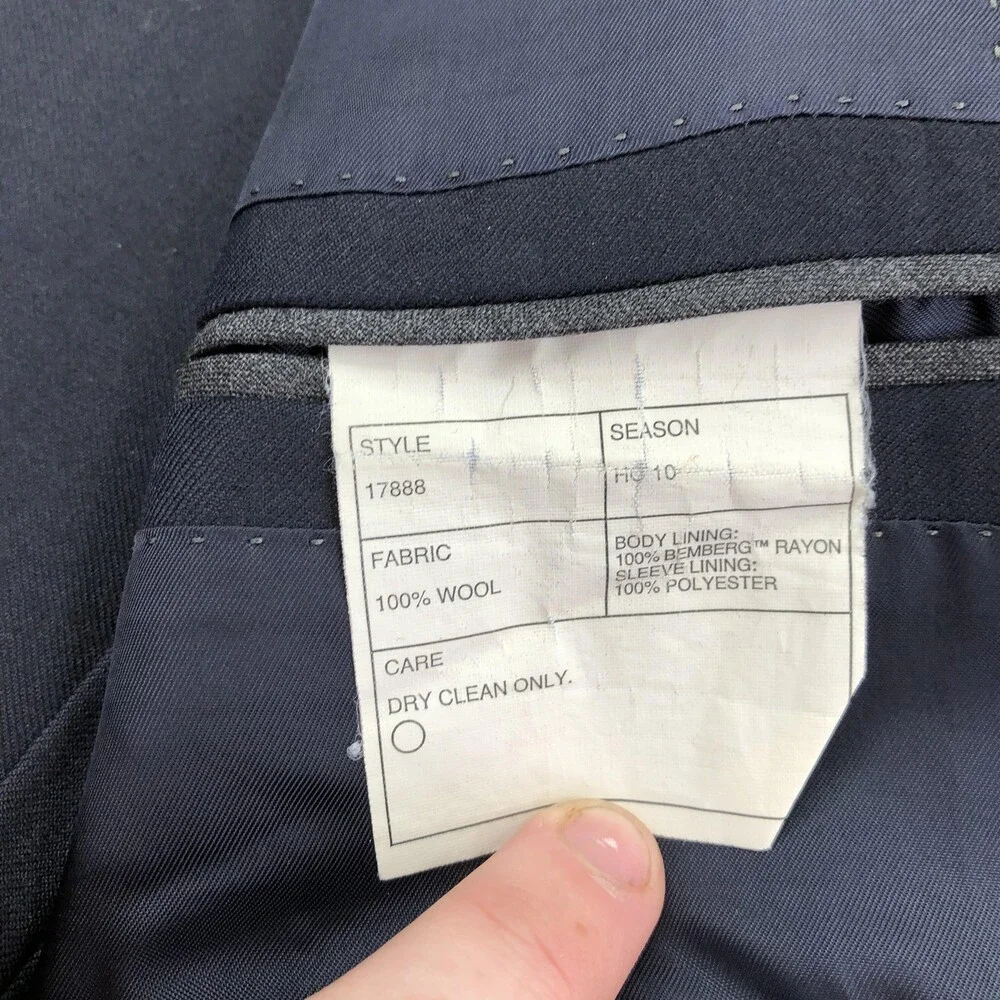 J.Crew Ludlow Suit Jacket Mens 44 Long Blue Italian Wool Loro Piana 2 Button